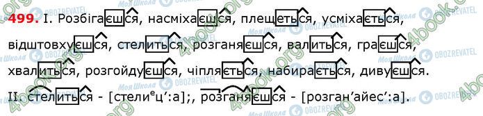 ГДЗ Українська мова 6 клас сторінка 499